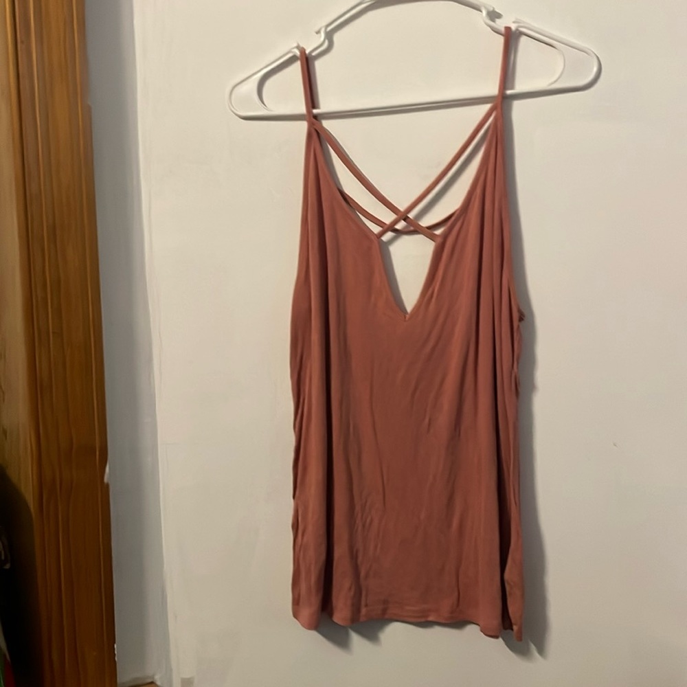 Large rose pink tank low cut